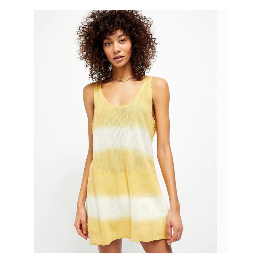 Free People Gold Comb Tank Top Size Small